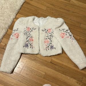 Tularosa cropped Sherpa coat